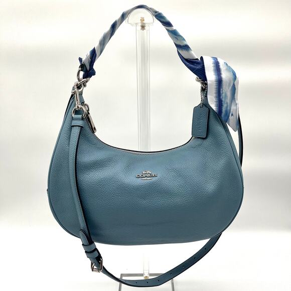 BUNDLE FOR MLS COACH Leather Harley East/West Blue Shoulder Hobo Bag - Picture 11 of 13